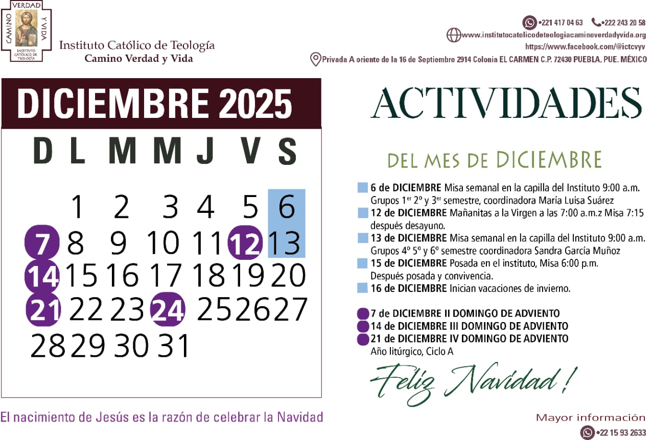 Actividades instituto, Diembre 2025