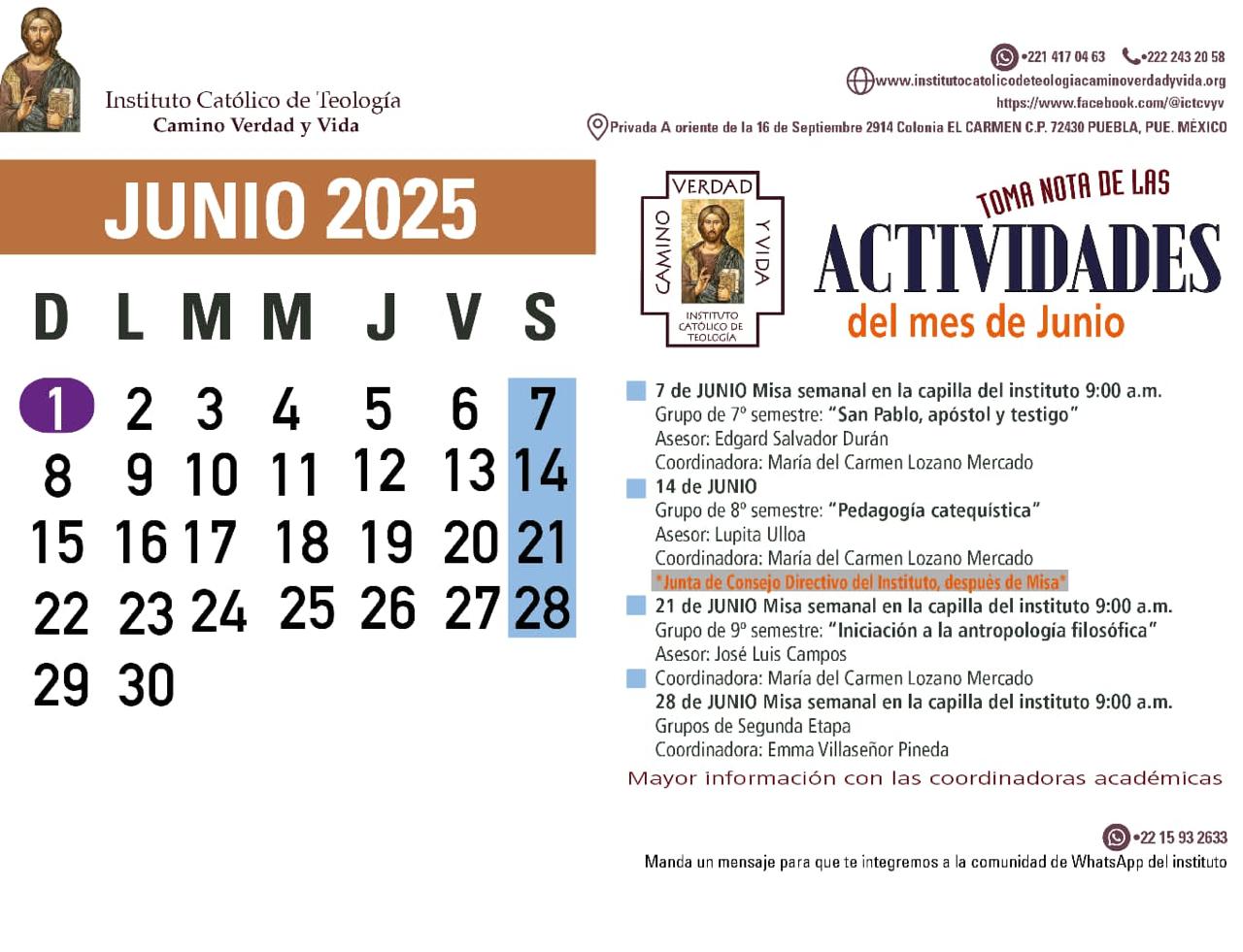 Actividades instituto, Junio 2025