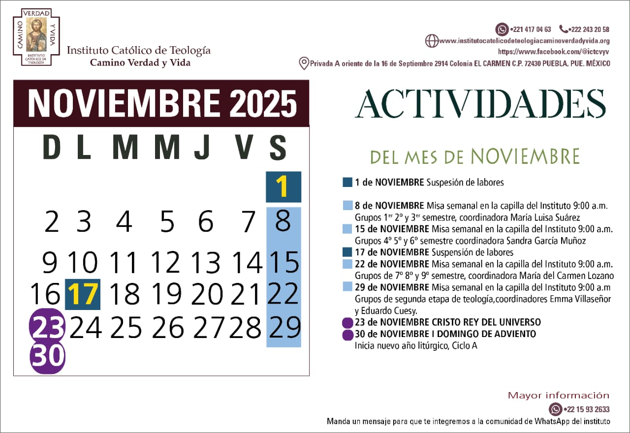 Actividades instituto, Noviembre 2025