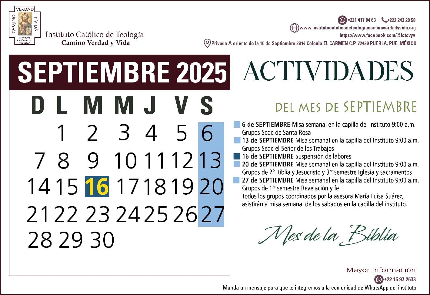 Actividades instituto, Junio 2025
